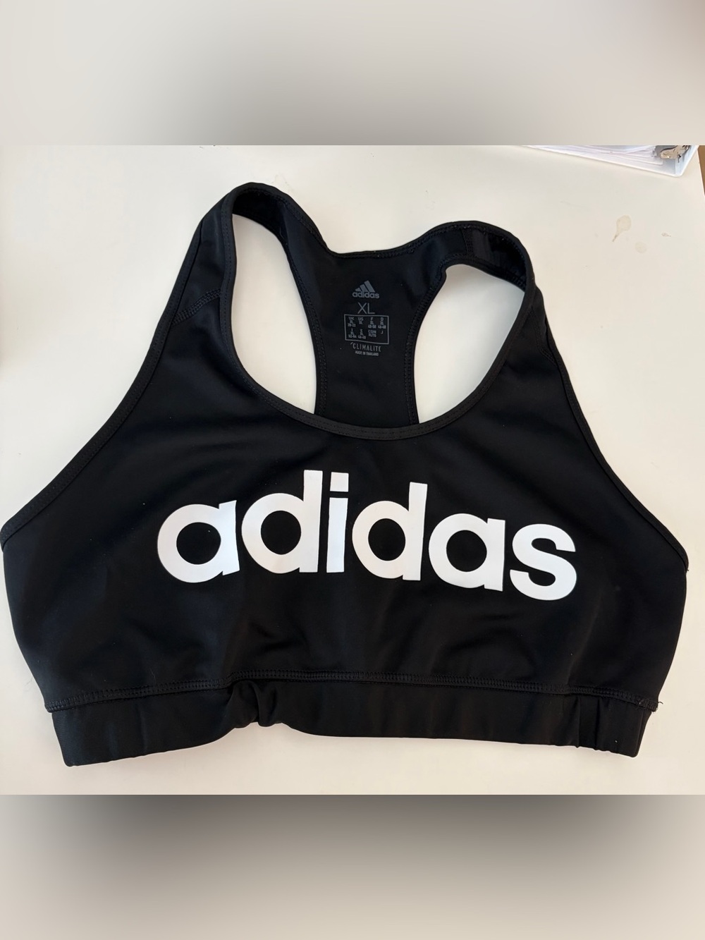 adidas Women’s Black Logo Racerback Sports Bra Size XL